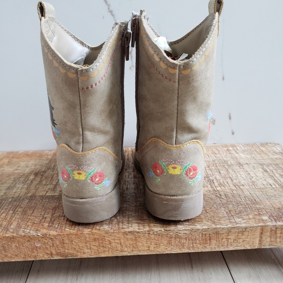 DreamWorks Spirit Cowboy Boots Toddler Girls 7 Brown Western Casual - Picture 4 of 5